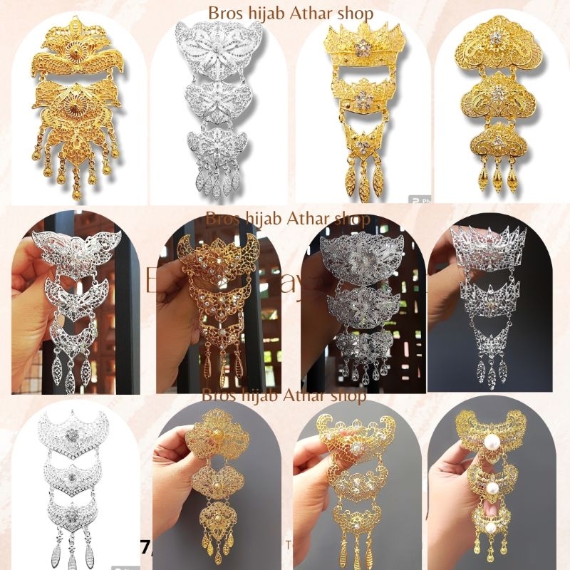 Bros kebaya kutubaru 2 susun /bros kutu baru 2 susun