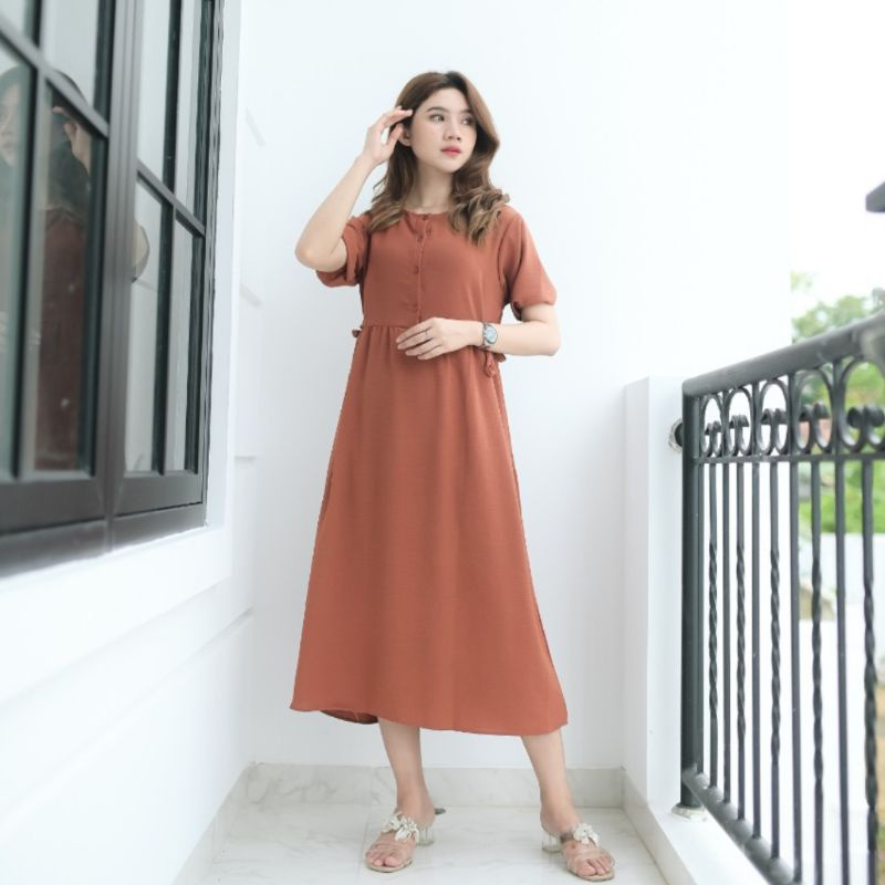 Anzani Homedress - Duster Crinkle AIrflow - Dress Tangan Pendek - Casual Dres