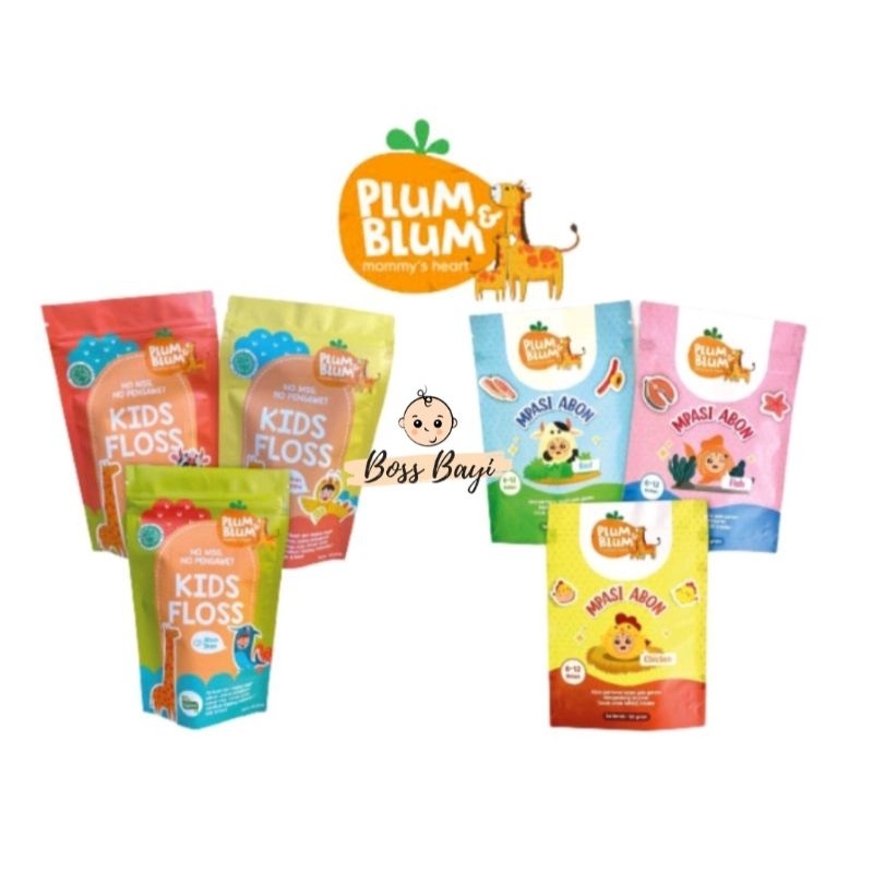 PLUM &amp; BLUM - Abon MPASI Booster / Kids Floss ( Abon Bayi Anak Gurih Tanpa Pengawet &amp; MSG)