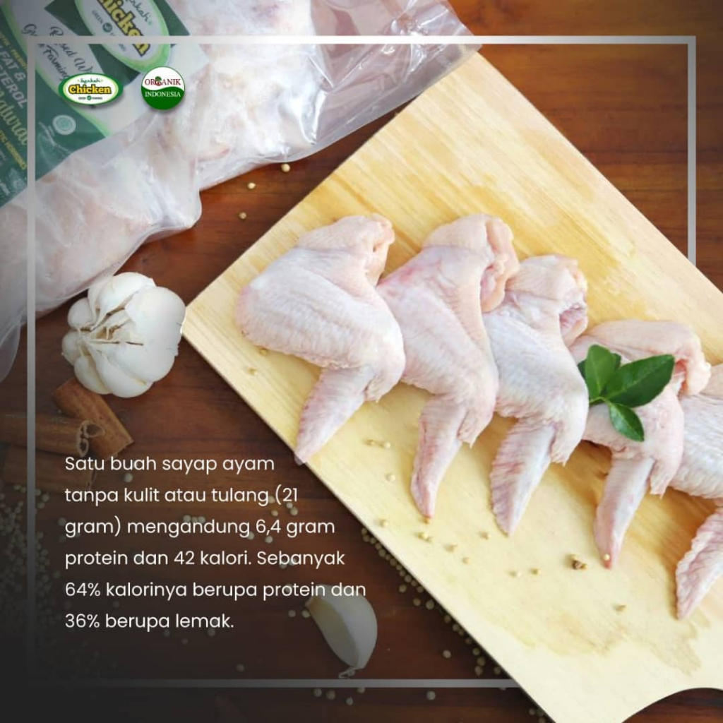 

Chicken Wings/ Sayap Ayam Probiotik-Prebiotik | Ayam Organik