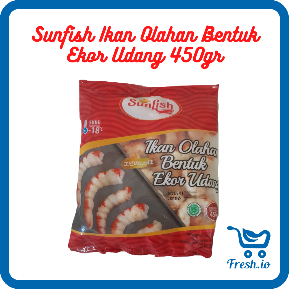 

Sunfish Olahan Ikan Bentuk Ekor Udang 450gr