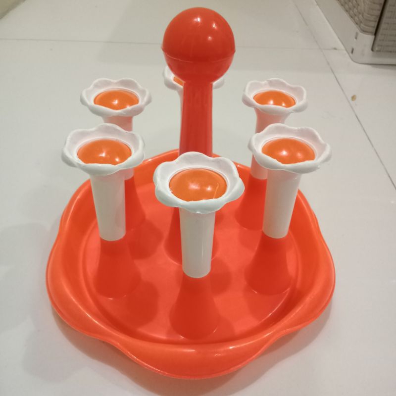 TEMPAT GELAS 6 SLOT / TEMPAT GELAS PLASTIK DAN ESTETIK