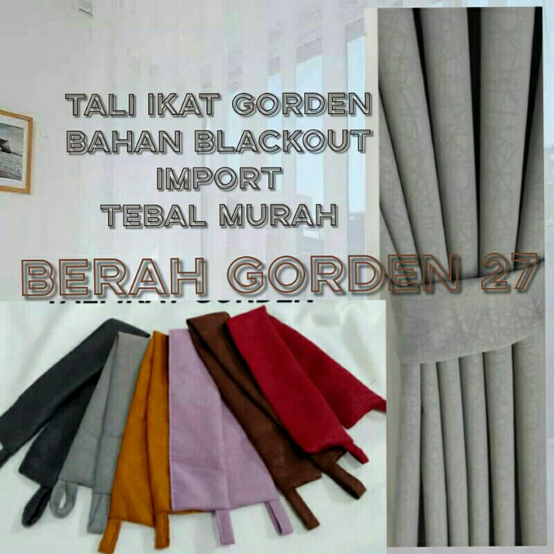 tali buat pekikat Gorden bahan kain blackout tebal