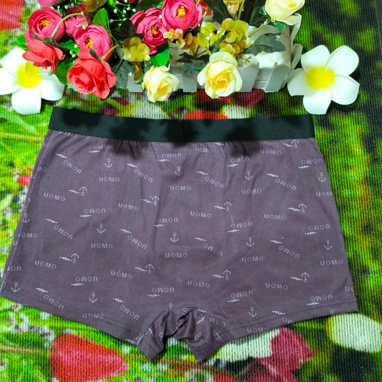 BOXER COWOK DEWASA 3460 IMPORT Celana dalam pria L-4XL elastis berbahan 100% katun murni