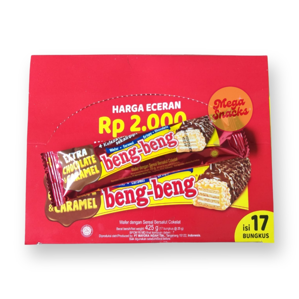 

[PROMO!!!] Beng beng 25 gram 1 PACK isi 17 pcs - cemilan wafer coklat nikmat enak termurah diskon