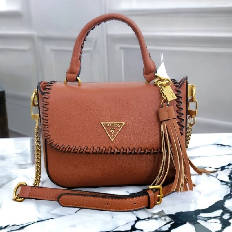 (WODB) Tas kaoma top handle with long strap rumbai aksesoris tassel keychain bag braided tas kepang fashionista flap magnet bag tali panjang rantai readystock cirebon majalengka kuningan indramayu tasikmalaya ciamis tegal brebes tulungagung semarang