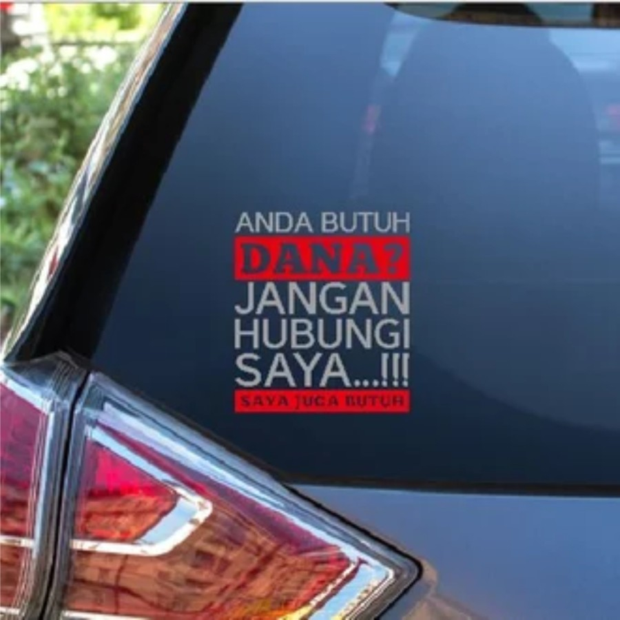 CUTTING STICKER MOBIL KATA KATA LUCU STIKER KACA MOBIL KEREN UNIK