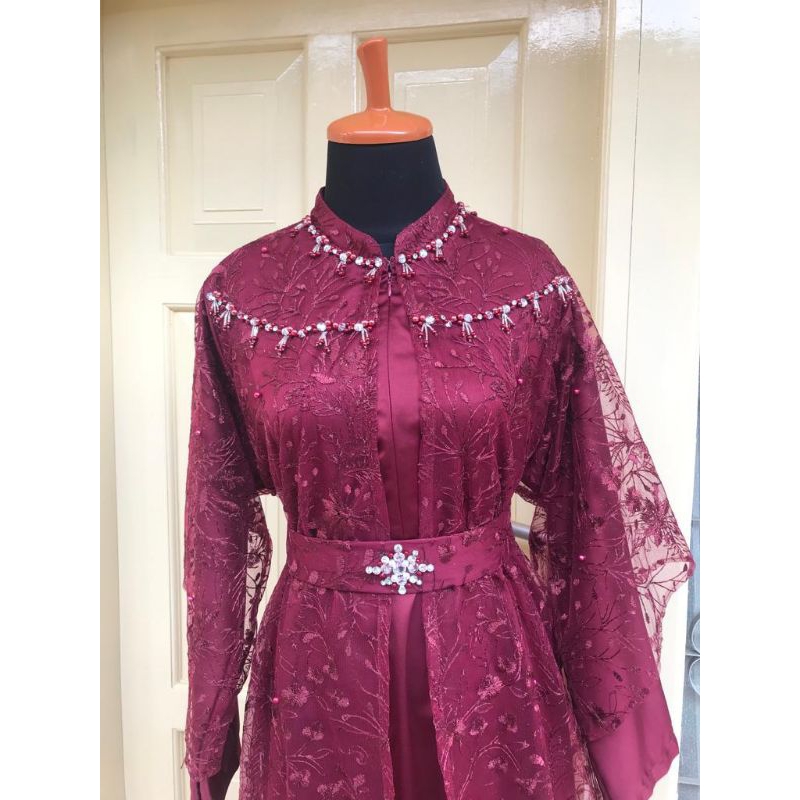 Qiara dress luxury/dress wanita/kebaya modern/long dress