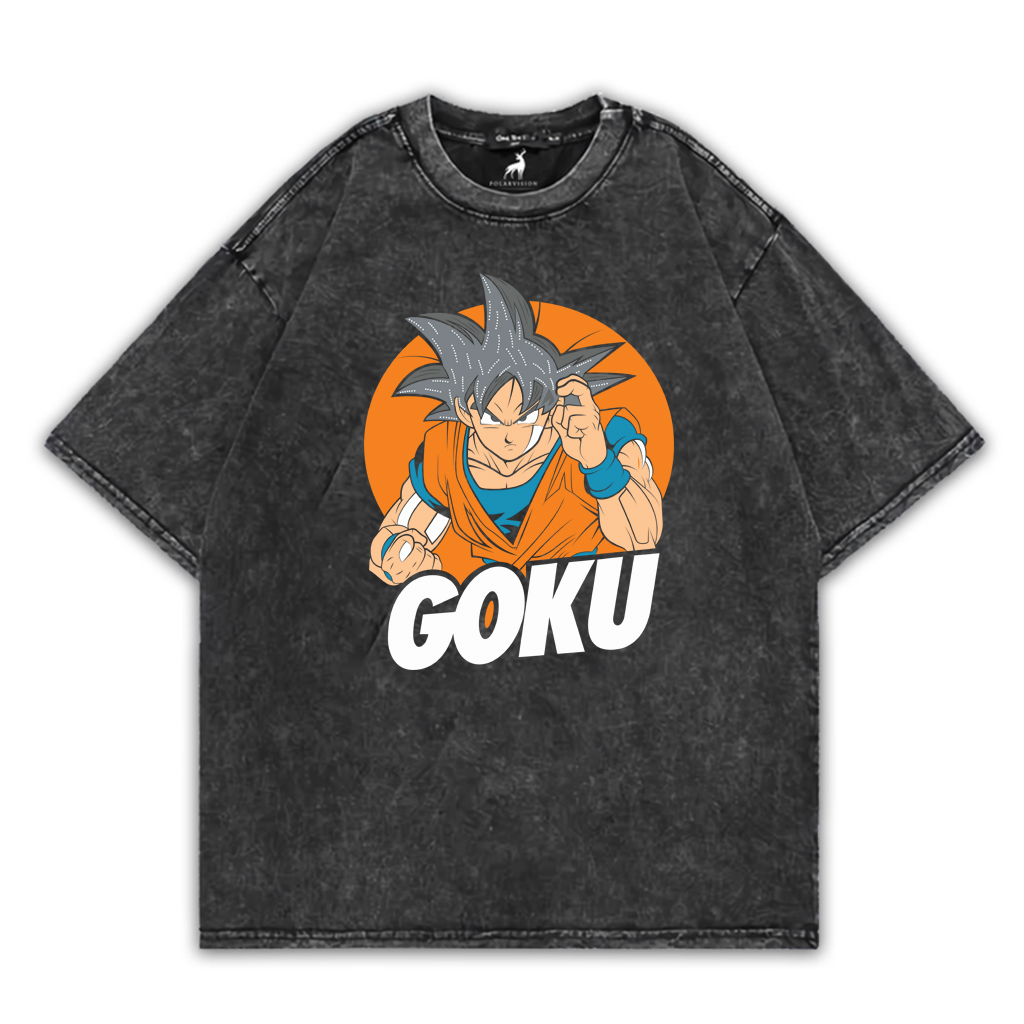 T-shirt Anime Goku Washed Oversize