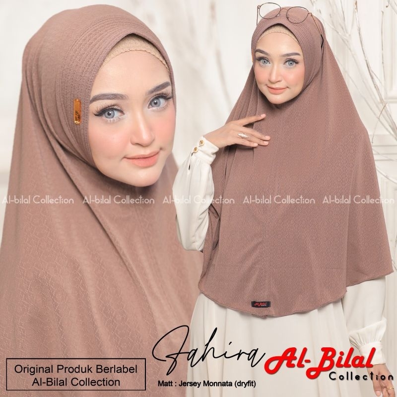 (Al Bilal Hijab) ZAHIRA XL •jilbab instan jumbo jersey monnata dryfit•hijab instan pet syari motif