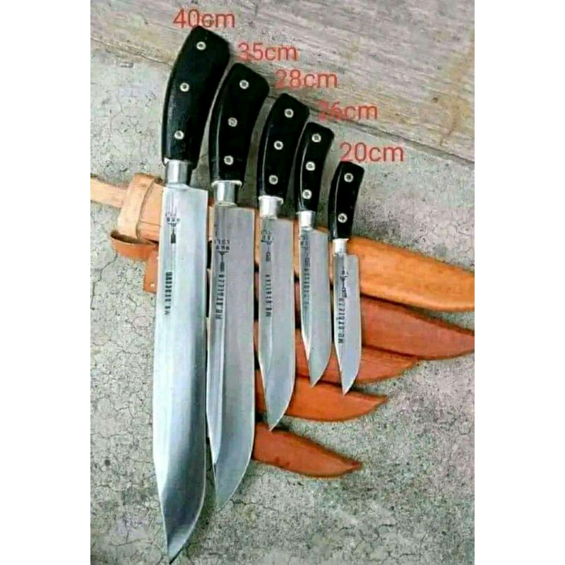 pisau sembelih hewan + sarung kulit sapi