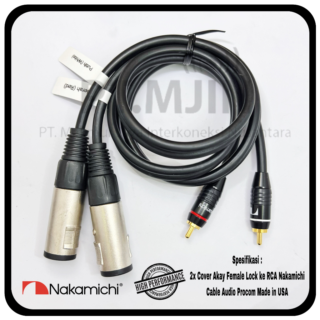 Kabel Audio RCA Nakmamichi ke Cover Akay Mono Lock Procom Cable Panjang 1 Meter