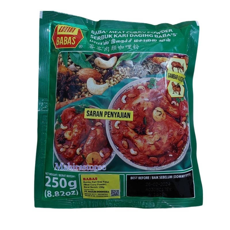 

Babas Meat Curry Powder 250gr Bumbu Kari daging 250 gr
