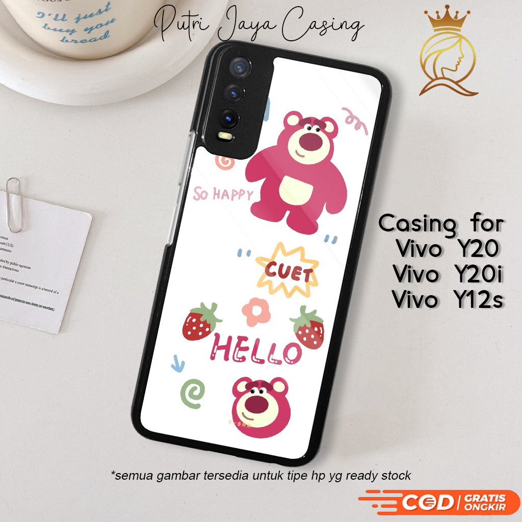 Case Hp Vivo Y20 Y20i Y12s Casing Vivo Y20 Y20i  Y12s Motif ANIMEBEAR 05 Casing Terbaru Case Karakte