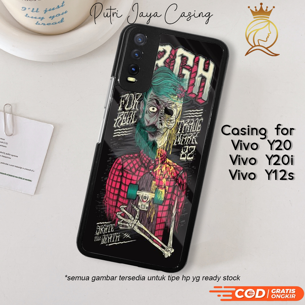 Case Hp Vivo Y20 Y20i Y12s Casing Vivo Y20 Y20i  Y12s Motif SKATER 06 Casing Terbaru Case Karakter L