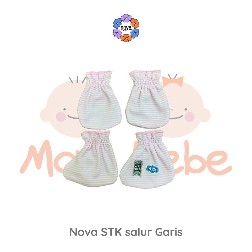 Nova Baby STK Garis Sarung Tangan Dan Kaki