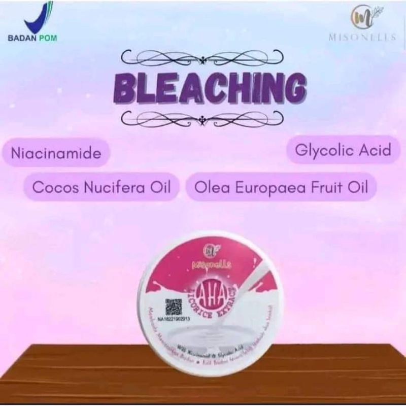 Bleaching badan Misonells Aha licorice extract•pemutih badan/bleaching BPOM