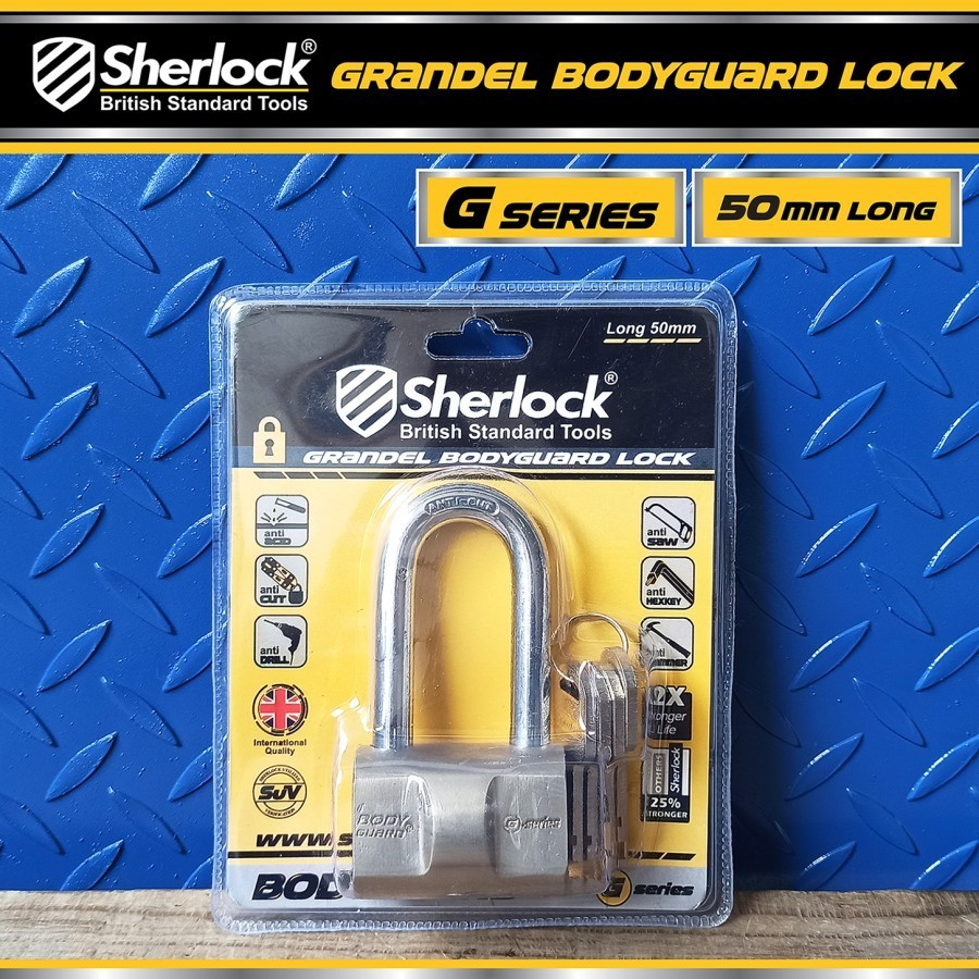 SHERLOCK GEMBOK 50 MM PANJANG GEMBOK GRANDEL BODYGUARD SERI G BULAT