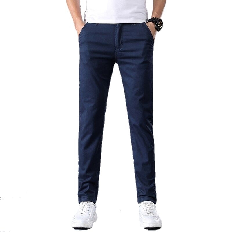 Celana Chino Panjang Pria Slimfit Navy Premium Bahan Melar