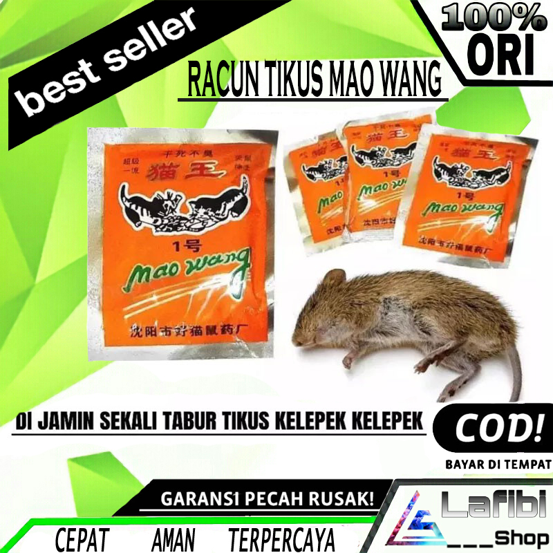 Racun Tikus Ampuh Langsung Mati Kering Tidak Bau Mao Wang Orange Seperti Beras Merah Berwarna Pink R