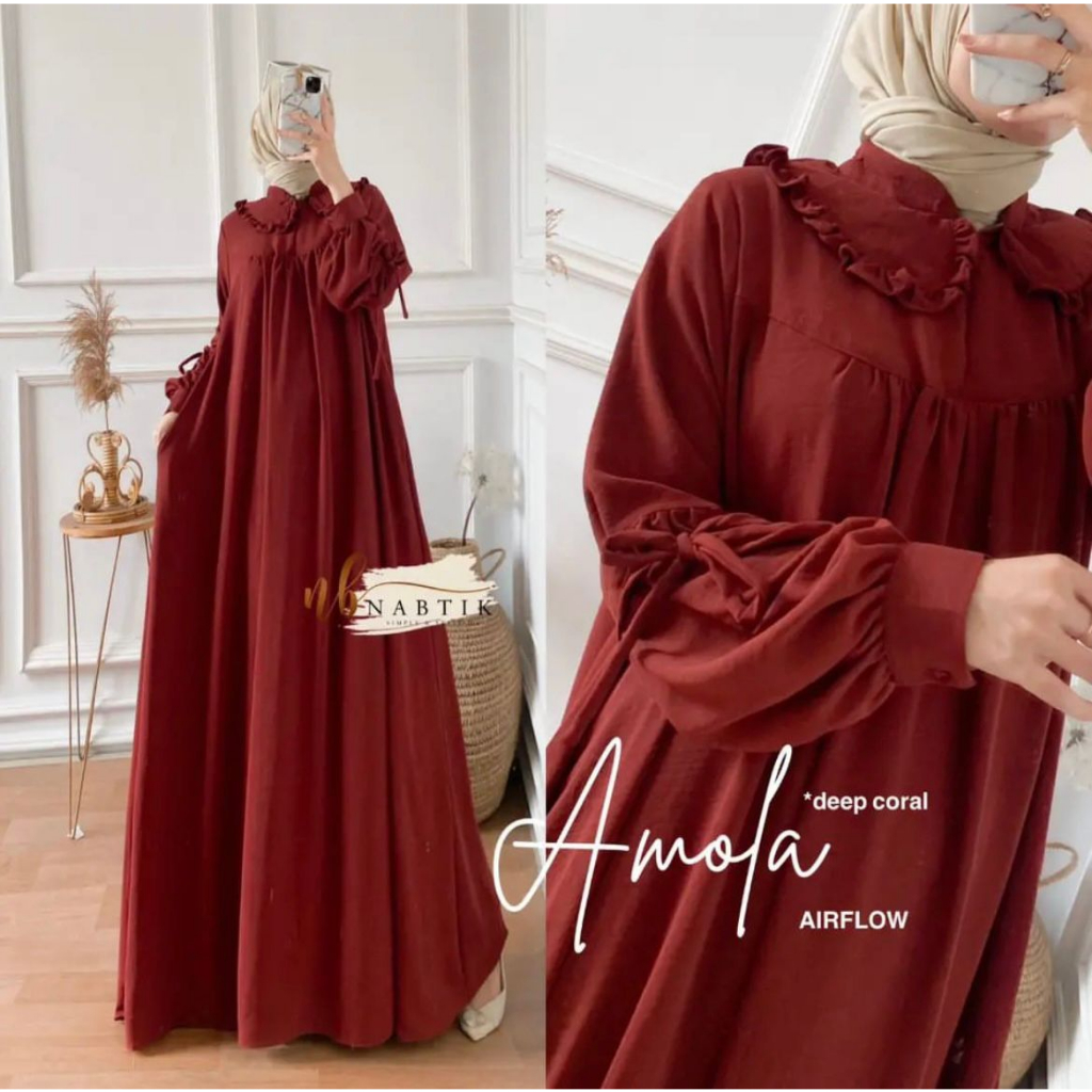 AMOLA DRESS CRINCLE AIRFLOW // GAMIS MUSLIMAH REMPEL CRINCLE AIRFLOW