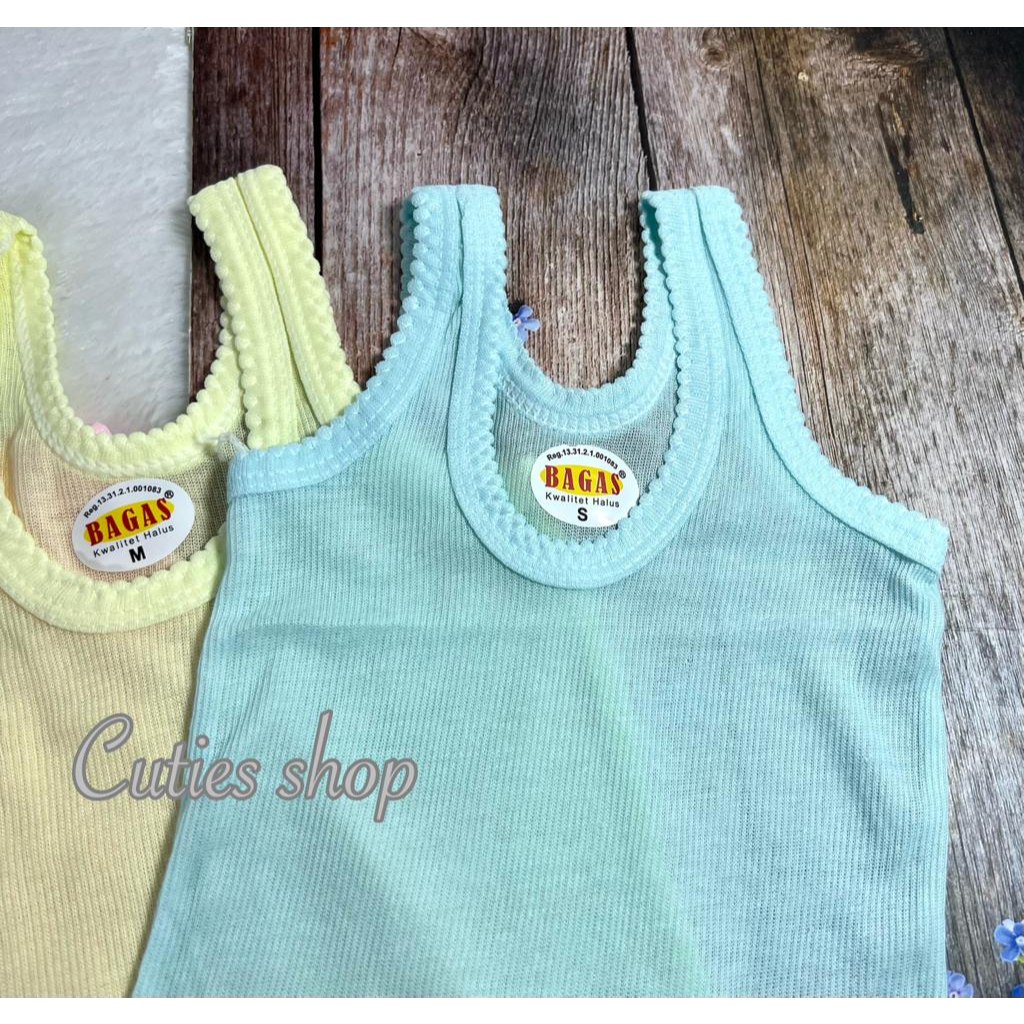 Singlet Anak 0-5tahun, seri warnasize S,M,L,XL,3L