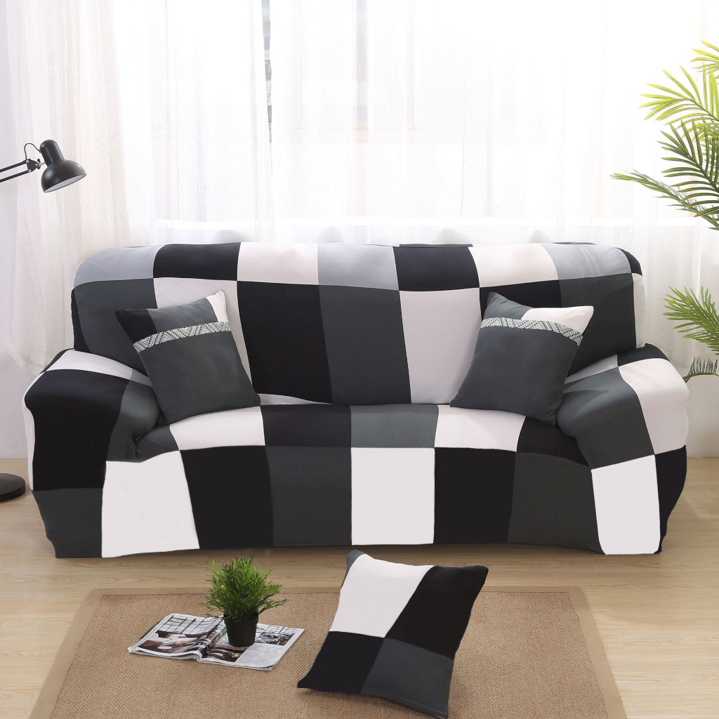 Elastic Sofa Cover Pattern / Sarung Kain Penutup Sofa Elastis Corak Motif