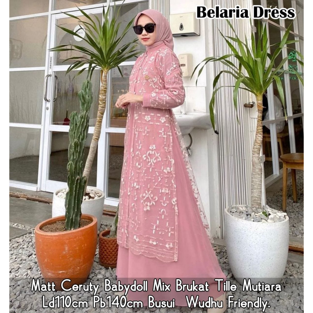 BELARIA DRESS MAXI BRUKAT MUTIARA