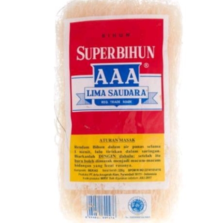 Bihun AAA 18x450g dus / super bihun AAA dus isi 18