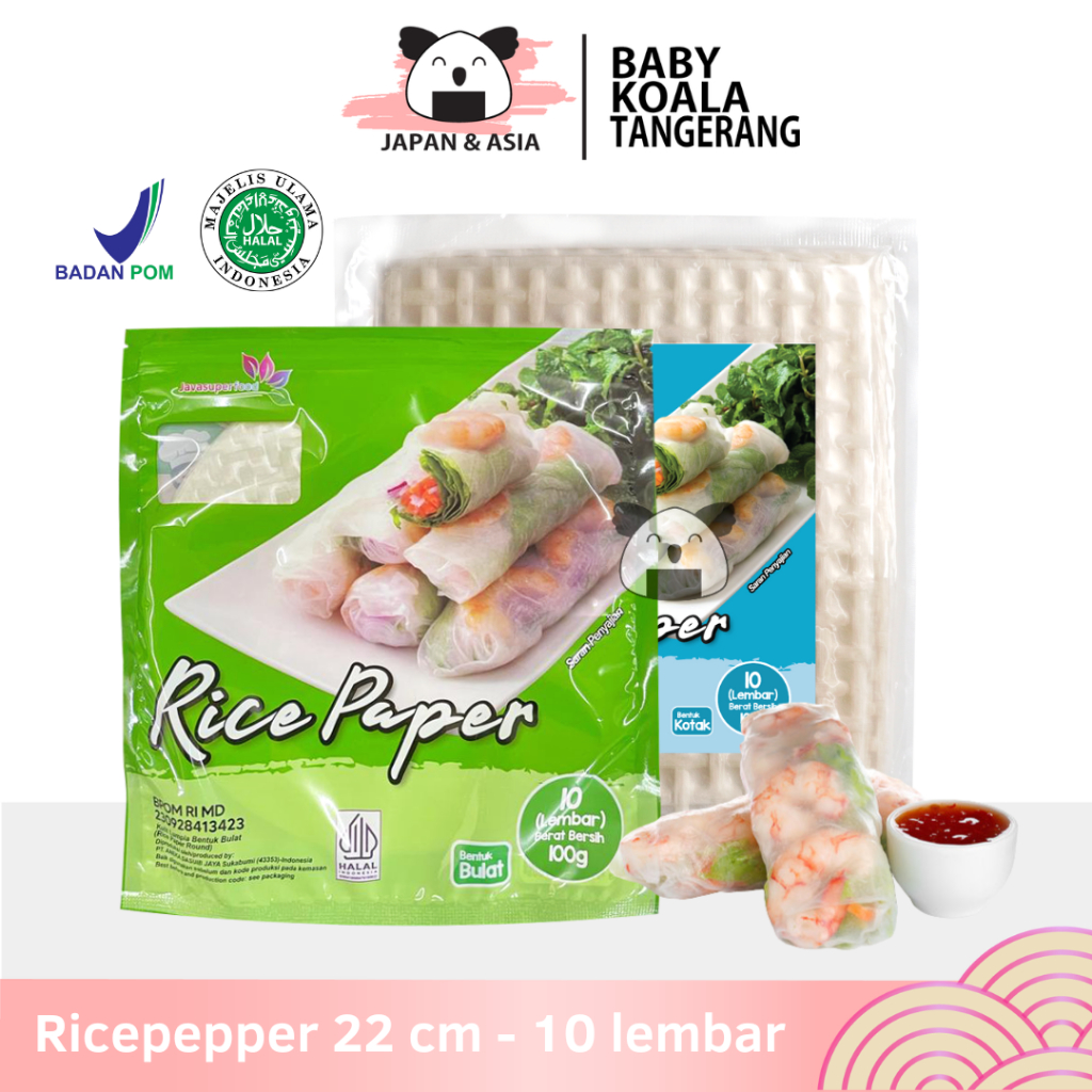 

JAVA SUPER FOOD Vietnam Rice Paper 22 cm 10 s | Kulit Lumpia Springrol,,,----