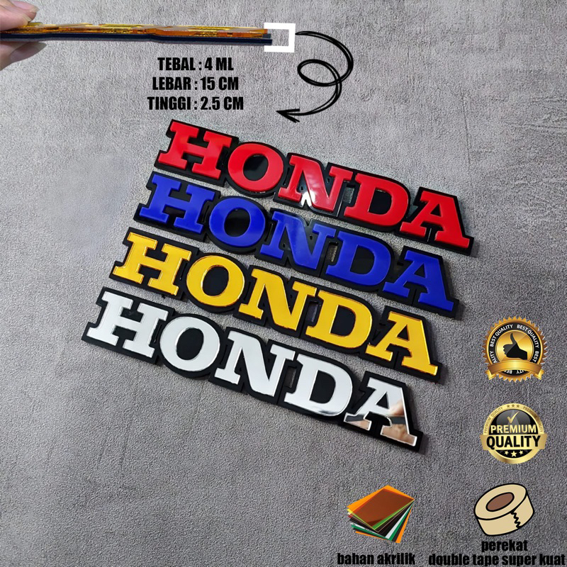 emblem motor logo honda miror bahan asli akilik