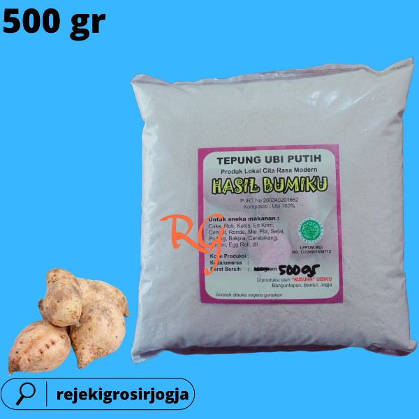 

TEPUNG UBI PUTIH Organik kemasan 500 gram/Tepung UMBI Putih 500 gram/Tepung UBI JALAR 500 gram