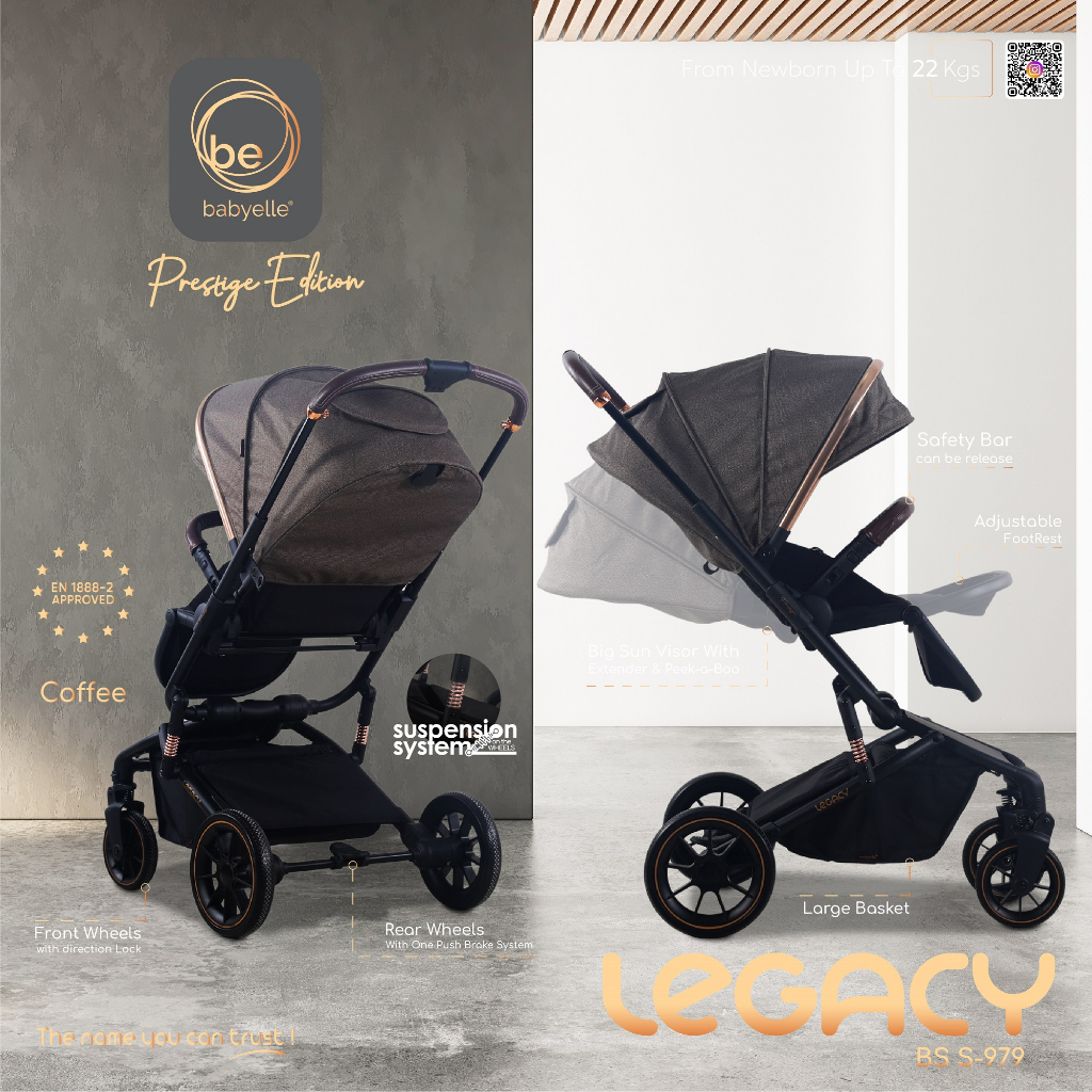 Stroller Babyelle Legacy S 979 Baby Elle S979 Reversible Kereta Dorong Bayi Hadap Ibu