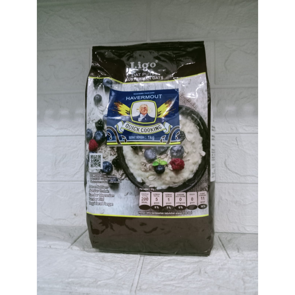 

LIGO HAVERMOUT QUICK COOKING 1KG / LIGO OAT 1KG exp 03.2026