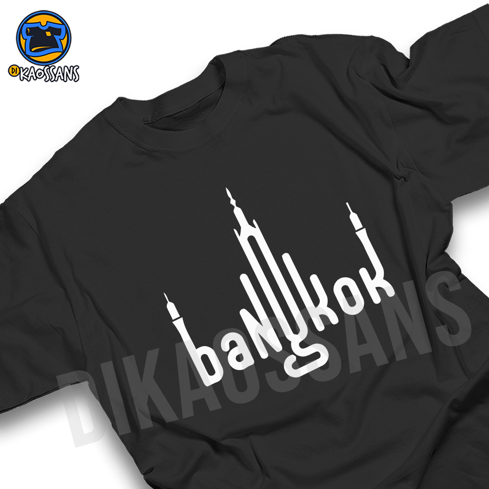 Kaos BANGKOK THAILAND Tshirt baju distro cotton combed 30s UNISEX MERCH THAILAND RAIKANTOPENI OLEH-O