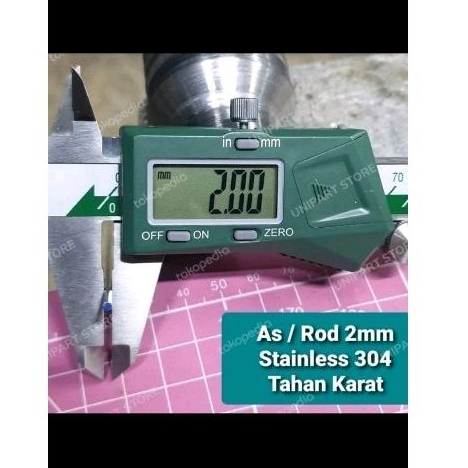 As Rod Stainless 316 tahan karat 2mm panjang 1 mm 304
