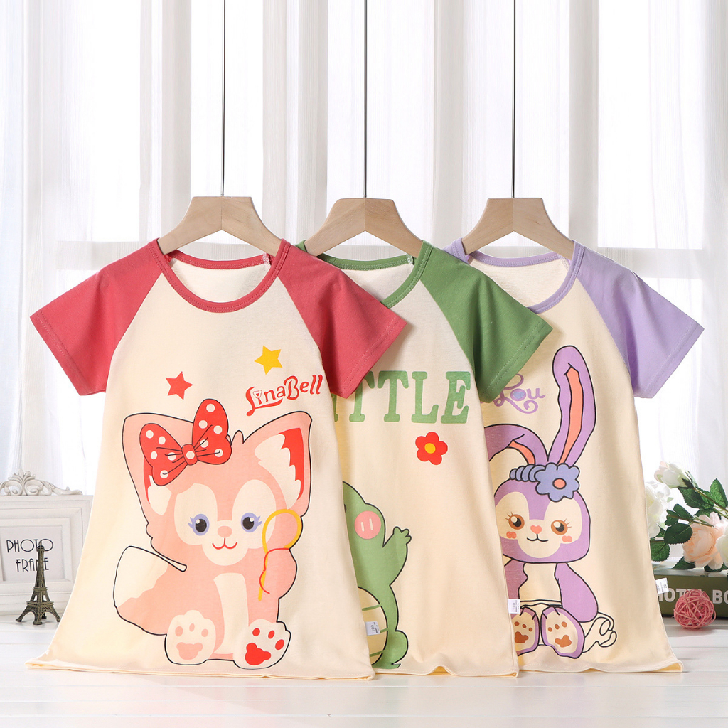 Daster Anak Import / Dress Terusan Anak Perempuan / Baju Santai Anak Cewek