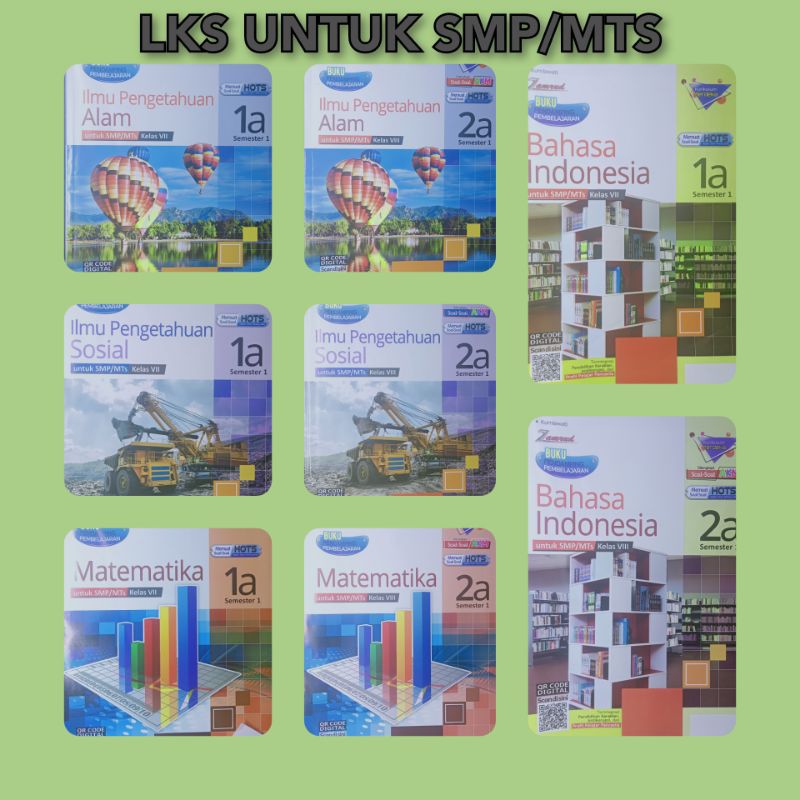 LKS SMP/MTS KURIKULUM MERDEKA SEMESTER 1 KELAS 7, 8, IPA, IPS, MATEMATIKA, BAHASA INDONESIA