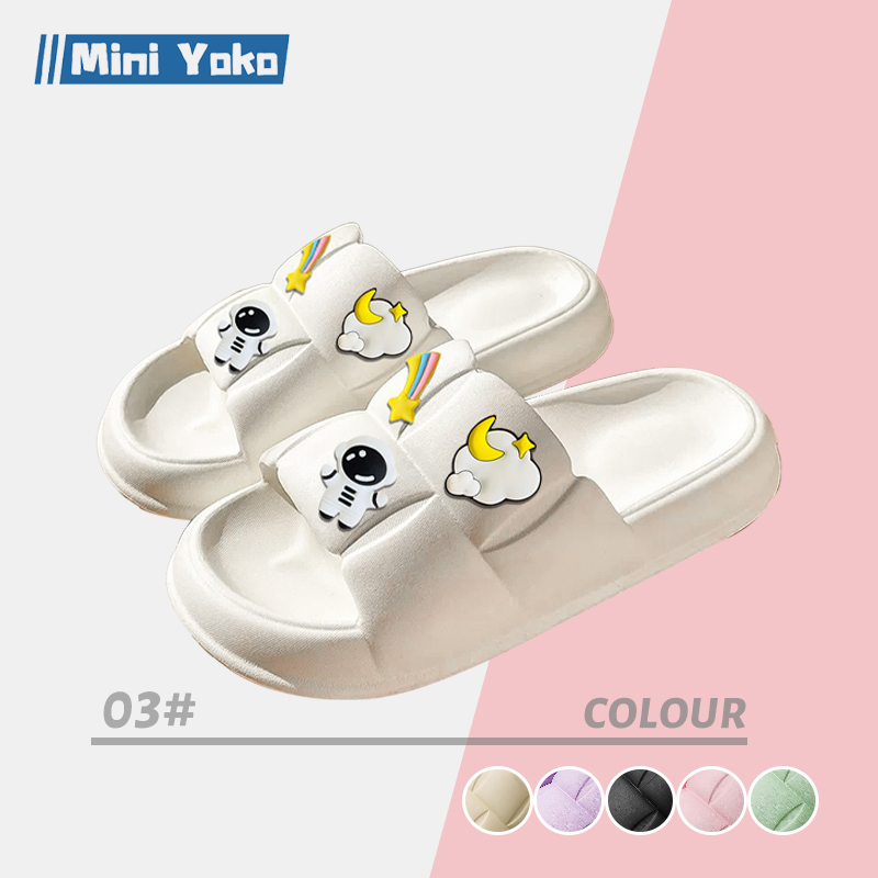 Mini Yoko Sendal wanita slop kekinian karet murah Sandal jelly wanita import korea terbaru Sandal Flat Rumah Empuk Anti Slip