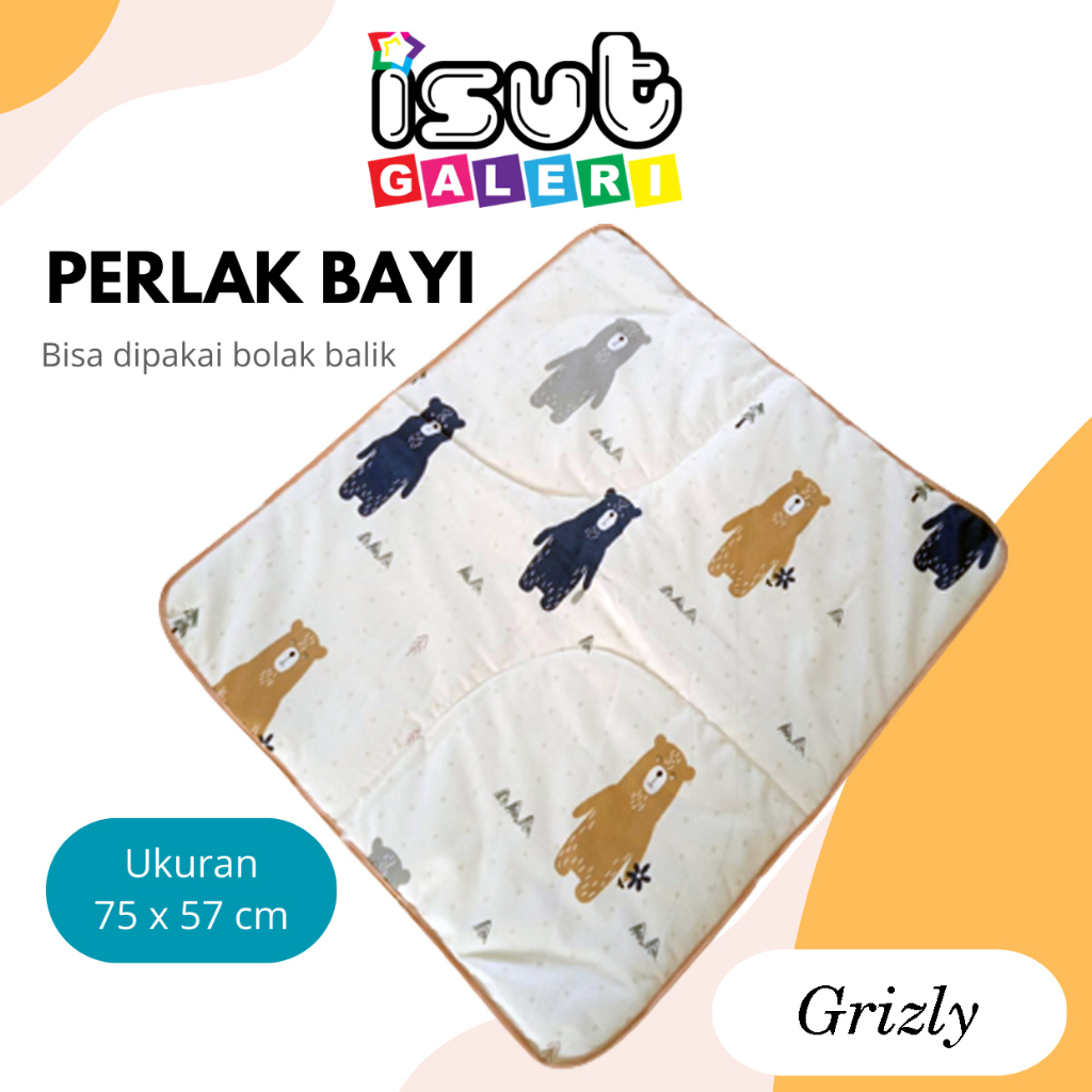 ISUT GALERI - Perlak Bayi Anti Air Katun Waterproof | Perlak Pangku Bayi