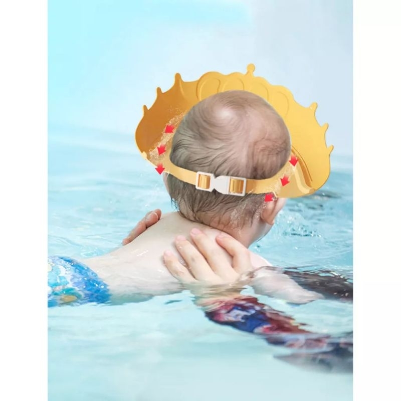 Topi keramas anak mahkota / shower cap kids