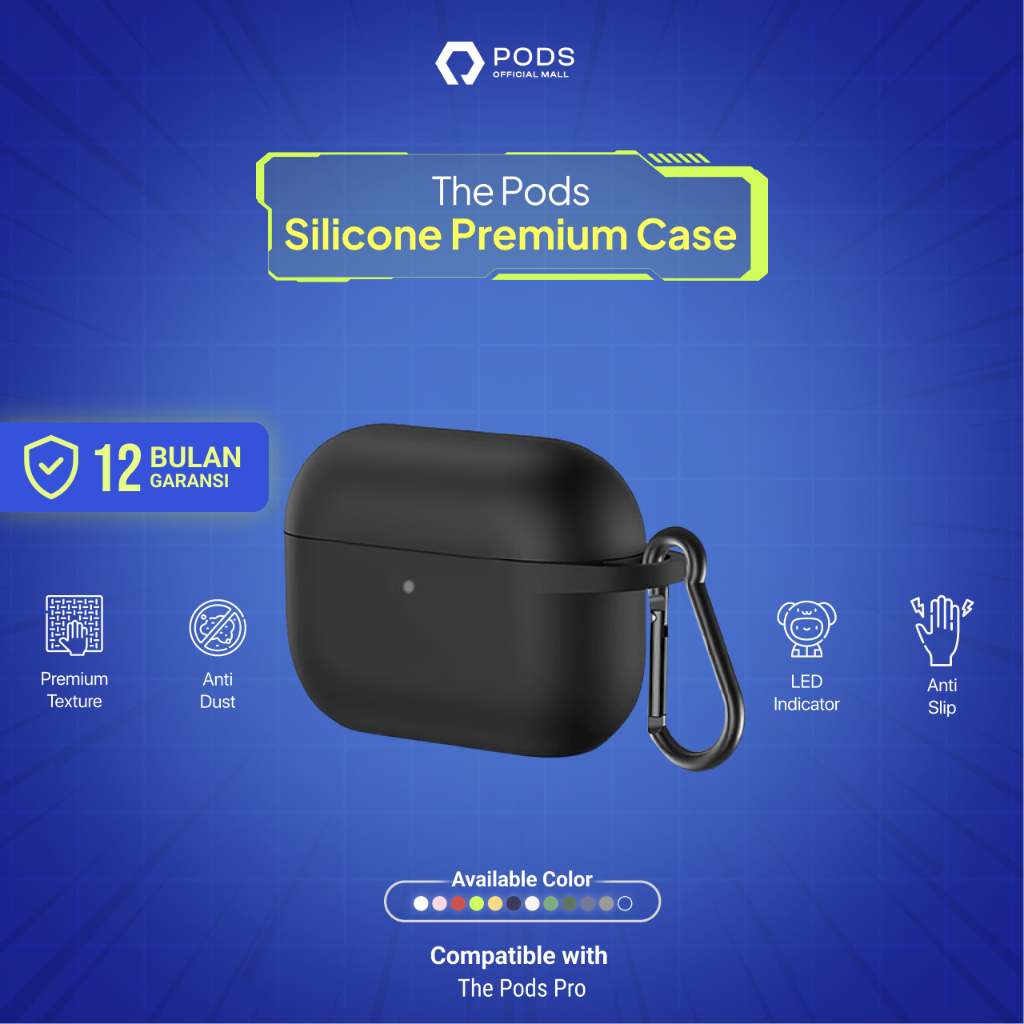 [CASE ONLY] ThePods Pro 2 2nd Generation / Pro 1 1st Generation Gen 1 - (Premium Silicone Softcase + Free Hook) - by PodsIndonesia