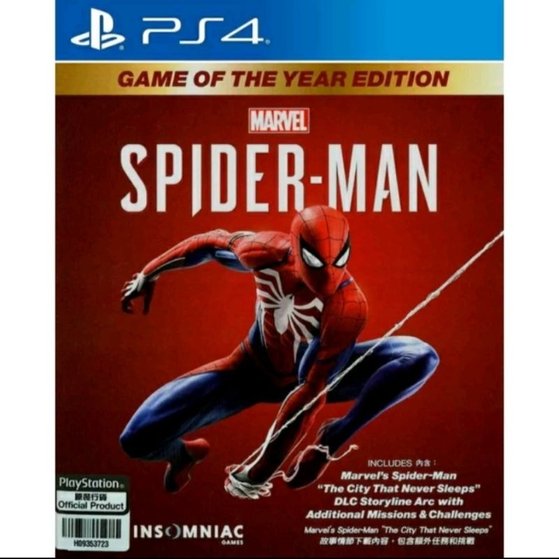 BD PS 4 Spiderman GOTY