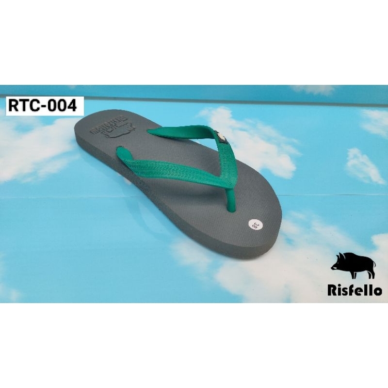 [SANDAL PRIA] RTC-004 Grey Green RISFELLO TWIN COLOUR (sandal jepit ,sandal rubber ,bukan swallow ,b