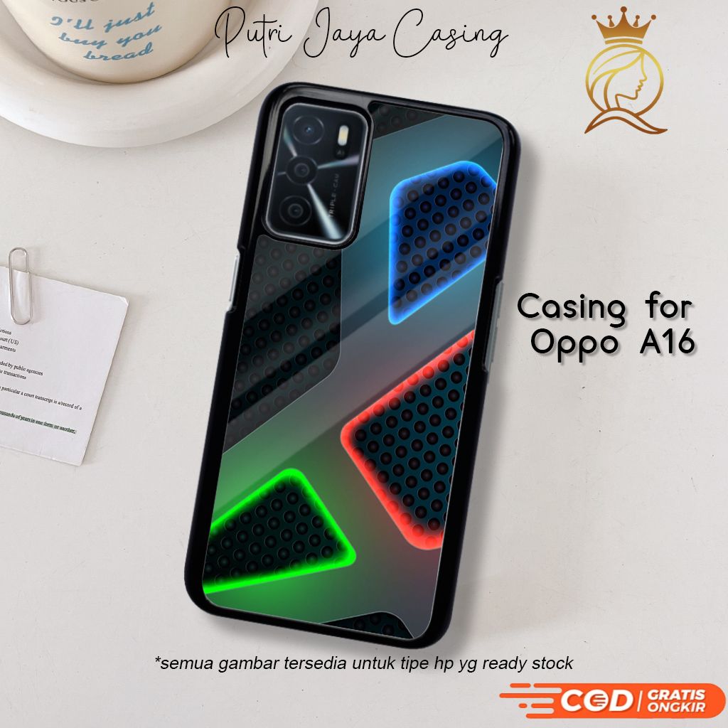 Case Oppo A16 Terbaru AbstrakKubik2 Casing Oppo A16 Hardcase Softcase Glossy Terlaris Putrijayacase