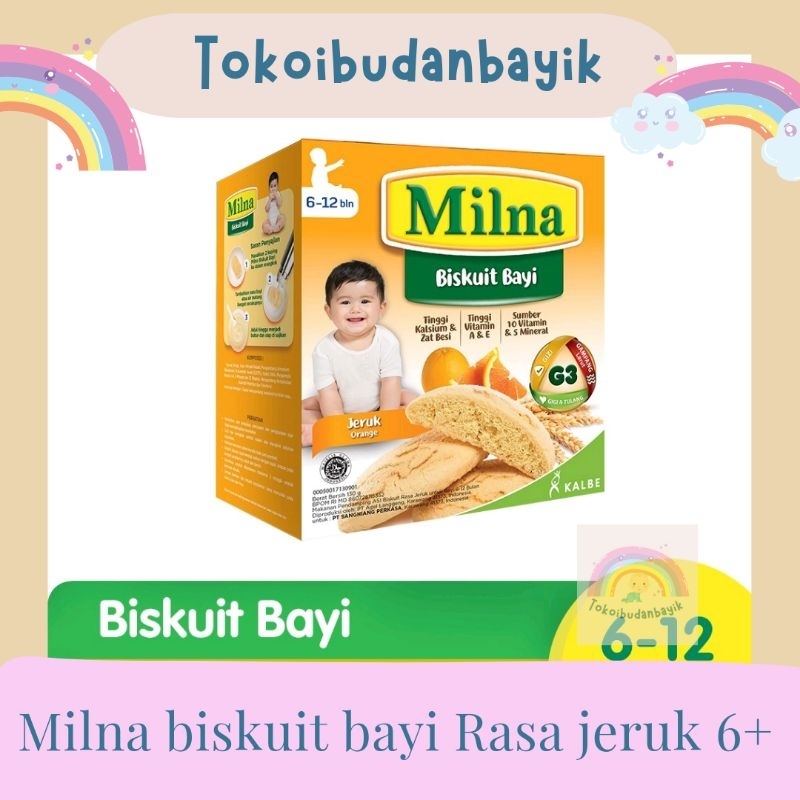 Milna Biskuit Bayi Jeruk 130gr/biskuit bayi