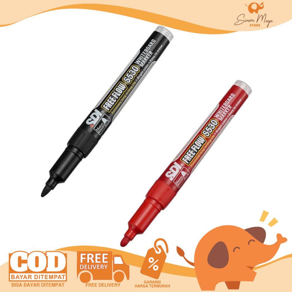 

SDI Whiteboard Marker S530-VP / Spidol Whiteboard