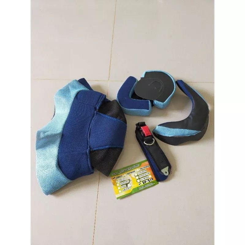 Busa Helm GM evo fullset + tali helm gm evo lution + kaca helm gm evo lution hitam bening silver rainbow inko