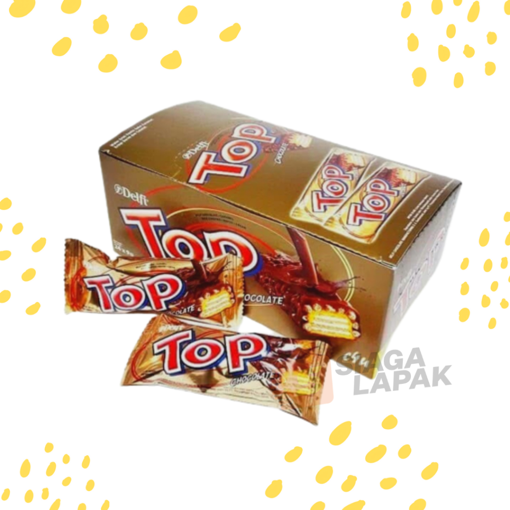 Top Delfi 1 BOX All Varian Wafer Coklat Black &amp; White