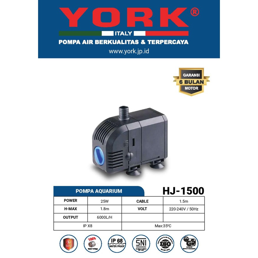 York Pompa Air Listrik / Pompa Akuarium HJ600 Series
